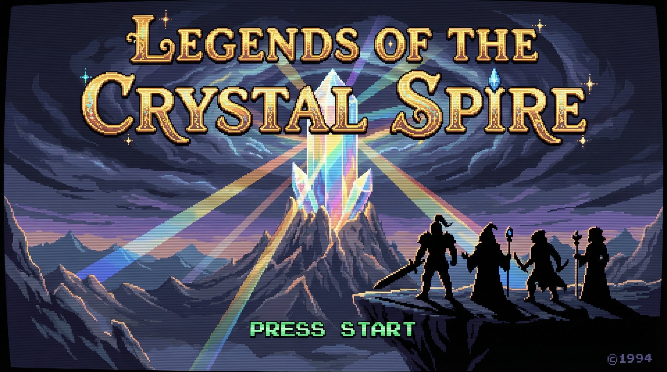 Title Screen — Legends of the Crystal Spire